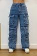Women's Clothing Fashion Street Style Pocket Diamond Casual Jeans Overalls_ecoleips.com
