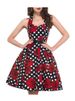 Summer Casual Dress Women Polka Dot Retro Swing Gown Pin Up Robe Vintage 60s 50s Rockabilly Sundress_ecoleips.com