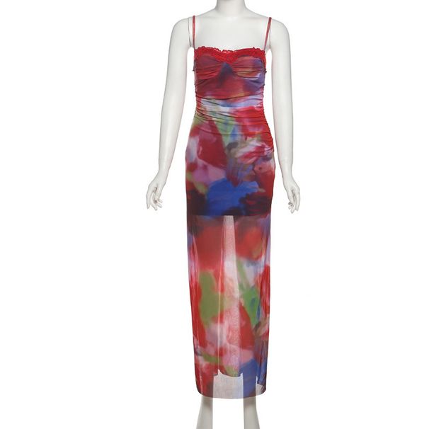 Women's Clothing Sexy Sling Seaside Holiday Style Slimming Dress_ecoleips.com