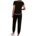 Women's Clothing Color Block Trim Casual Suit American Style Loose Fit Short Sleeve Spring Summer Autumn New_ecoleips.com