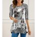 Women's Fashion Round Neck T-Shirt Printed Top For Autumn Winter Style_ecoleips.com