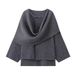 Winter Versatile Scarf Integrated Knitted Sweater_ecoleips.com