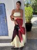 JULISSA MO Sexy Strapless Print Floral Belt Women Maxi Dress Yellow Backless Vacation Dress Summer Loose Elegant Party Beachwear_ecoleips.com