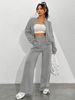 Women's Clothing Casual Zip-Up Hoodie & Pants Set - Trendy Streetwear Two-Piece Outfit For_ecoleips.com
