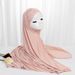 "Solid-Color Scarf With Wave Embellishments – Soft & Stylish Shawl For Women, Multi-Color Options"_ecoleips.com