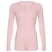 Women's Sexy round Neck Slim Fit Jumpsuit Long Sleeve Button Detail European American Style Cross Border Wholesale Summer Spring/Autumn_ecoleips.com
