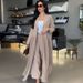 Europe And America Designer Simple Temperament Pleated Mid Length Windbreaker Pants Two Pieces_ecoleips.com