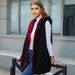 Women's fashion hooded cardigan plaid plush vest coat women_ecoleips.com
