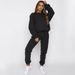 K Solid Color Round Neck Pullover Long Pants Women's Fashion Casual Long Sleeved Sweatshirt Set_ecoleips.com