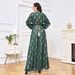 Verve MT029 Arabic Clothing Robe Embroidered Cardigan Vest Two-Piece Dress_ecoleips.com