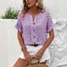 2025 New European And American Cross-Border Spring Summer Autumn Elegant Floral Button Label Short Sleeve_ecoleips.com