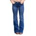 Women's Punk Western Flared Jeans – Retro High-Waisted Bootcut Denim Pants With Distressed Details_ecoleips.com