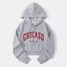 Unisex Short-Length Hooded Sweatshirt With Bold Letter Print – Trendy Pullover For Casual & Commute, Lightweight Polyester, Regular Fit_ecoleips.com