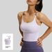 Popular Water Drop Yoga Beauty Back Back Color Matching Cross Sports Vest High Elastic Breathable Fixed Chest Pad Sling_ecoleips.com