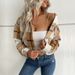 Women's clothing short plaid cardigan lapel jacket women_ecoleips.com
