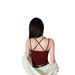Cross Back Strap Hot Girl Tank Women New Style With Chest Pad Outer Wear, Slimming Base Layer Tube Top For Summer_ecoleips.com