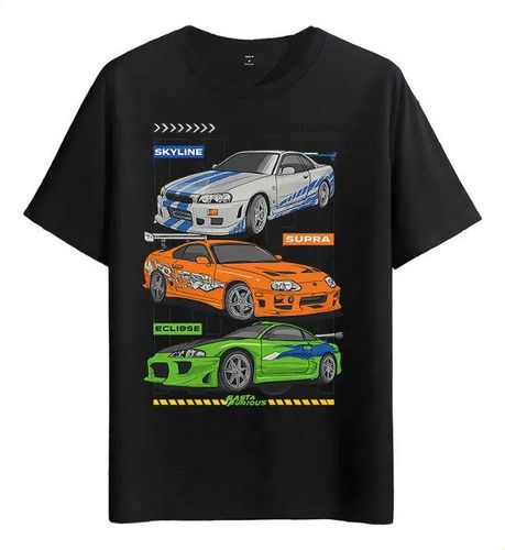 Women's T-Shirts Tshirt Muscle Freaks Fast And Furious Cars Estilo Skyline_ecoleips.com