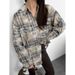Cotton Mid-Length Niche Design Plaid Long Sleeve Shirt Fashion Shirt Women's Clothing Wholesale_ecoleips.com