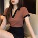 2025 Summer New Top Short Ins Trendy Design Sense Niche Sweet And Spicy Style Pure Desire Spice Girl Short-sleeved T-shirt Women_ecoleips.com