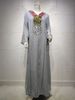 Verve AB053jalabiya Dubai Beaded Sequin Embroidered Robe Ramadan Muslim Women's Clothing_ecoleips.com