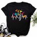 New Harajuku Funny Music Note Art T Shirt Fashion Women T Shirt Music Tops Short Sleeves Black T-shirt Ladies Casual Tees Top_ecoleips.com