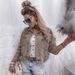 Trendy Studded Denim Jacket – Long Sleeve Cropped Style With Notch Collar (Khaki/Dusty Pink/Army Green, XS-L)_ecoleips.com