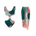 Women's Clothing Color Block One Piece Bikini Set Mesh Skirt Sexy Vacation Swimsuit_ecoleips.com