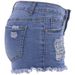 Women's Clothing High Waist Cotton Blue Shorts Washed Slim Light Color Women's Straight Denim Shorts_ecoleips.com
