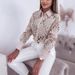Women's Clothing Spring And Autumn All Match Commuter Fashion Lace Hollow Long Sleeve Shirt Women_ecoleips.com