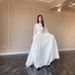 Women's Clothing Spring Fashion Palace Style White Double Chiffon Swing Princess Fairy Dress Long Dress_ecoleips.com