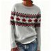 Women's Basic Knit Sweater - Round Neck Casual Pullover (S-XXXXL, Acrylic Blend, All-Season Versatile Top)_ecoleips.com