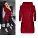 Women's Fleece-Lined Zip-Up Hooded Jacket – Side Zipper Design, Soft & Warm, Trendy Pullover Style (Red/Gray/Black, S-XL)_ecoleips.com
