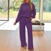 Women's Clothing Women's Casual Hooded Sweatshirt & Jogger Set - Soft Loose Fit Long Sleeve Pullover Hoodie Pockets Stylish Solid Color Lounge Wear_ecoleips.com