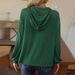 Voya Women's Loose Casual Hooded Sweatshirt, Long Sleeved T-shirt, Women's Temperament, Fashionable Top_ecoleips.com