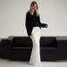 Women's Clothing Spring Satin Satin Long High Waist Hip Wrapped Floor Length Fishtail Skirt_ecoleips.com
