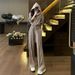 Women's Spring Autumn Sports Suit, Loose Slimming, Stylish Fashionable, Hooded Sweatshirt And Wide-Leg Pants, Casual_ecoleips.com