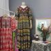 Vintage Thai Ethnic Style Long With Embroidered Collar, Waist-Cinching, Slimming Lantern Sleeves, Bohemian Flared Dress_ecoleips.com