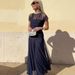 Women's Clothing Women's Spring And Summer New Mesh Round Neck Short Sleeves Perspective Large Swing Hip Wrapped Pleated Dress_ecoleips.com
