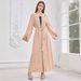 Fashionable Embroidered Robe Middle Eastern Arab Luxurious Gold-Embossed Cardigan Muslim Long Dress_ecoleips.com