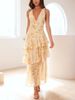 Sexy Halter Neck Chiffon Dress - Summer Bodycon Dress With Ruffled Hem, Elegant Sleeveless Dress For Women_ecoleips.com