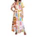 Women's Vintage Court Style Short-Sleeved Printed Fashion Dress_ecoleips.com