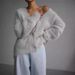 Women's Clothing Luxe Oversized V-Neck Cardigan Women's Chunky Knit Sweater Coat - Soft Mink-Blend Long Sleeve Open Front Duster_ecoleips.com