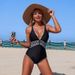 Women's Clothing Nylon One Piece Swimsuit Flower Bud Design Sexy Swimwear For All Seasons Fits True To Size_ecoleips.com