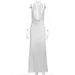 New Style Cross-border Womenswear Maxi Dress Sexy Deep V Cowl Neck Bodycon Lace Up Dress For Women Formal Casual Evening Wear_ecoleips.com