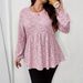 Plus Size Tie-Dye Peplum Top With Bell Sleeves – Stylish V-Neck T-Shirt For Women (1xl-5xl) Fashion Trends_ecoleips.com