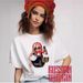 100% Cotton Short Sleeve Loose Fit Versatile Cute Style Ins Trend Brand Fun Cartoon Print Unique Personality T-Shirt_ecoleips.com