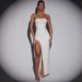 Personalized Sequined Tube Top Dress - Winter Sleeveless Slit Waist Long Skirt For Women, Elegant & Glamorous Party Wear_ecoleips.com