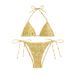 Women’s Clothing Bikini Swimsuit Women's High End Hot Spring Vacation Floral Halter Neck Tie Tight Sexy Beach Swimsuit_ecoleips.com