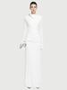 Women's Clothing Stylish And Elegant Long Sleeved Pleated Waist Elegant High-Waist Ruffle Dress – Long Sleeve A-Line, Wrinkle-Free (S-L, 5 Colors)_ecoleips.com