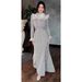 Women's Clothing Slim Chiffon Baby Collar Long Sleeve Floral Slim Dress_ecoleips.com